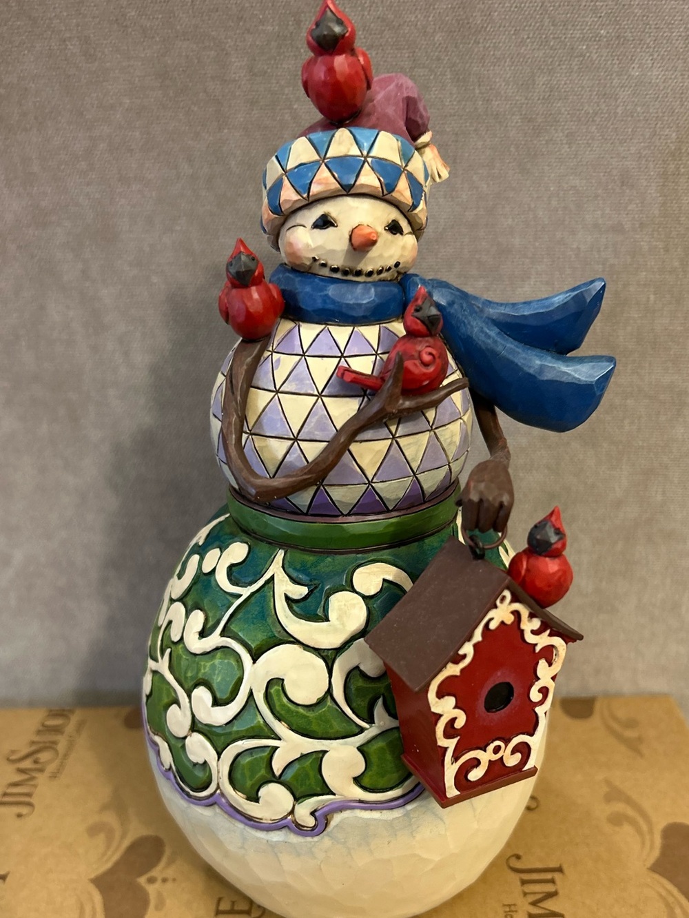 NIB 2012 Jim Shore Winters Tweet Surprise Snowman